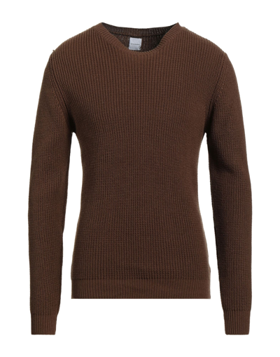 Shop Stilosophy Man Sweater Cocoa Size Xl Cotton, Acrylic In Brown
