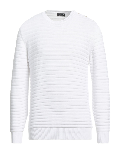 Shop Yoon Man Sweater White Size 40 Cotton