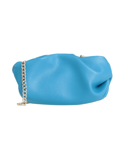 Shop My Choice Woman Cross-body Bag Azure Size - Calfskin In Blue