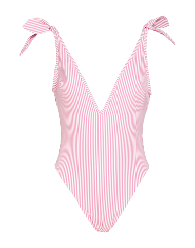 Shop Moschino Woman One-piece Swimsuit Fuchsia Size 8 Polyester, Polyamide, Elastane