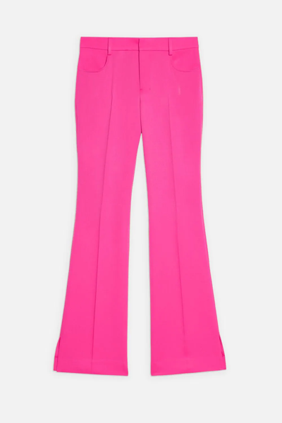 Shop Ami Alexandre Mattiussi Flare Fit Trousers In Pink