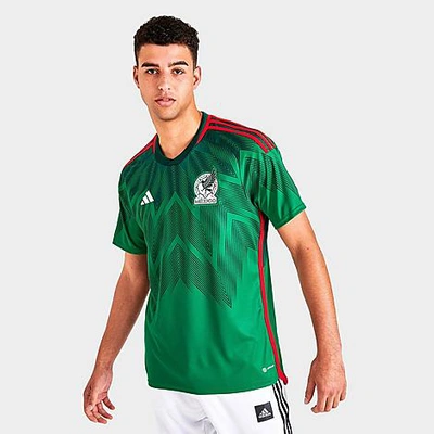 Shop Adidas Originals Adidas Men's Mexico 22 Home Soccer Jersey In Vivid Green/collegiate Green