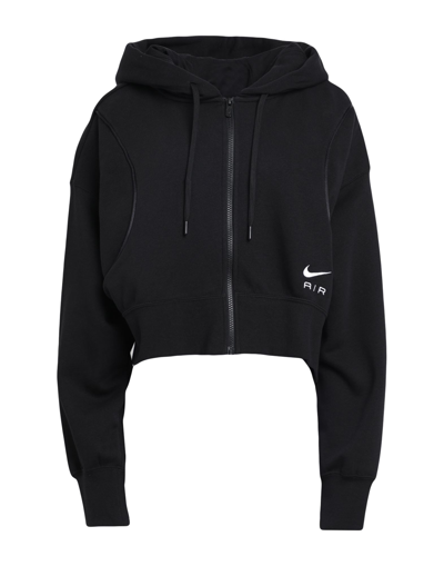 Shop Nike Air Women's Fleece Full-zip Hoodie Woman Sweatshirt Black Size L Cotton, Polyester