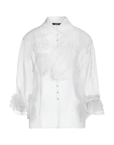 Shop Amen Woman Shirt White Size 10 Polyester