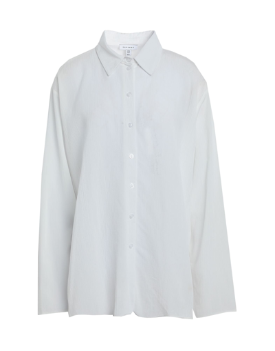 Shop Topshop Woman Shirt Ivory Size 12 Modal, Polyester In White
