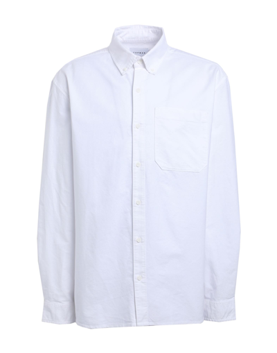 Shop Topman Man Shirt White Size Xl Cotton