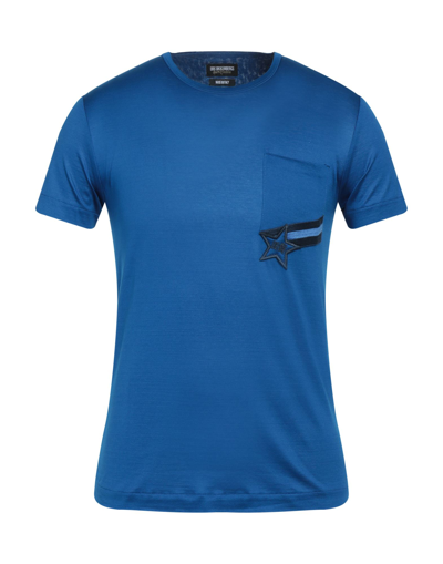 Shop Dirk Bikkembergs Man T-shirt Blue Size Xs Cotton
