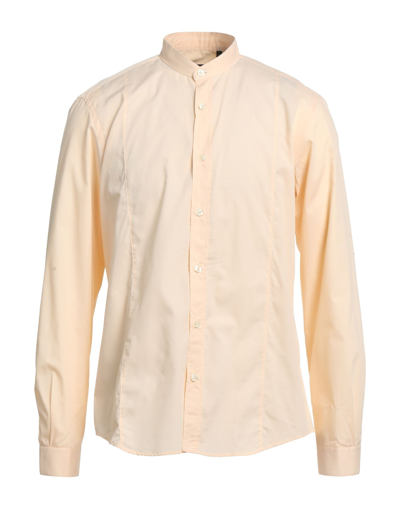 Shop Liu •jo Man Man Shirt Apricot Size 17 Cotton In Orange