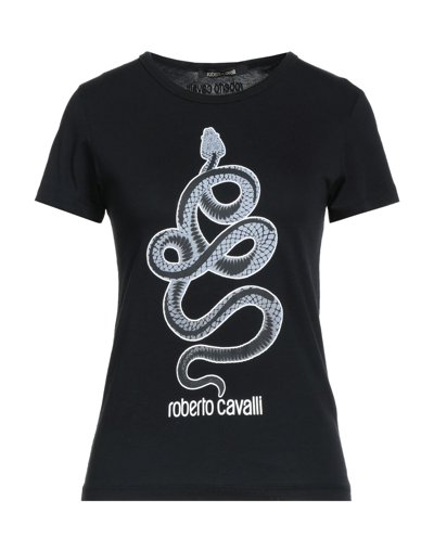 Shop Roberto Cavalli Woman T-shirt Black Size Xs Cotton