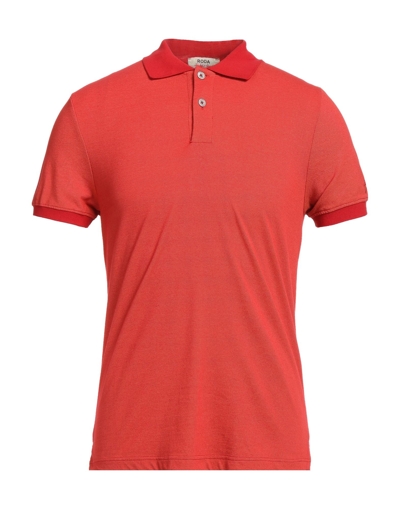 Shop Roda Man Polo Shirt Orange Size S Cotton, Polyamide