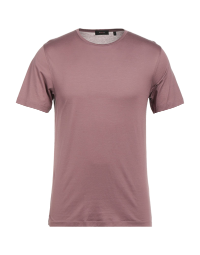 Shop Theory Man T-shirt Mauve Size Xs Cotton In Purple