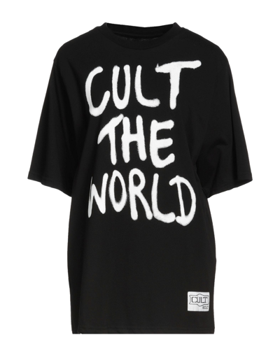 Shop Cult Bolt Woman T-shirt Black Size M Cotton