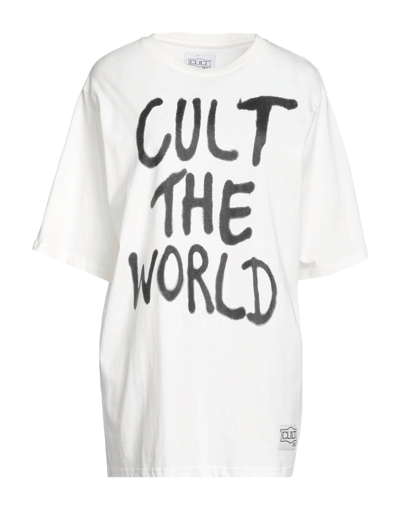 Shop Cult Bolt Woman T-shirt White Size L Cotton