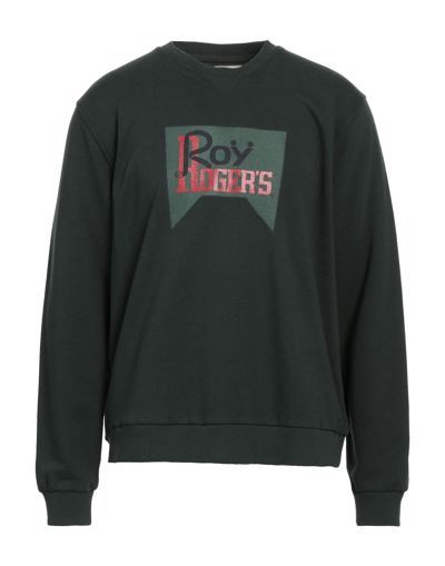Shop Roy Rogers Roÿ Roger's Man Sweatshirt Dark Green Size Xxl Cotton