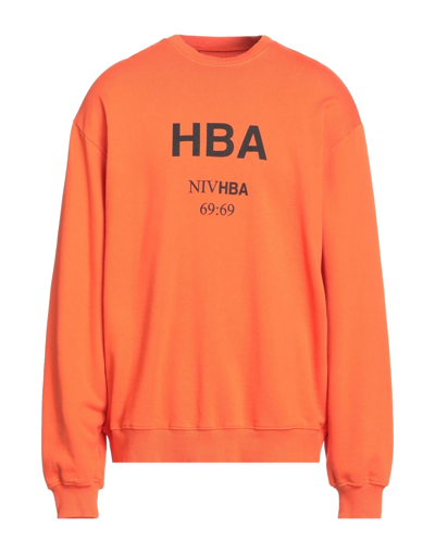 Shop Hood By Air Hba  Man Sweatshirt Orange Size L Cotton, Elastane