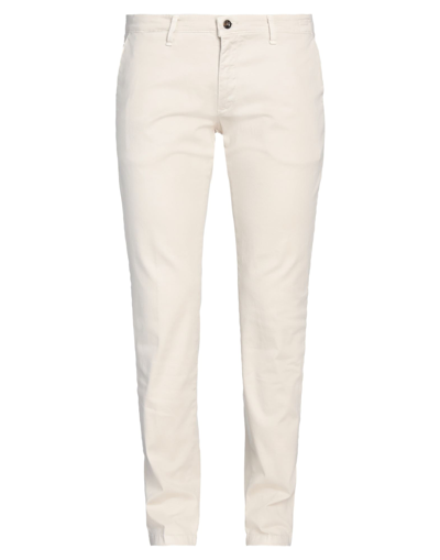 Shop Four.ten Industry 4/10 Four. Ten Industry Man Pants Ivory Size 34 Cotton, Elastane In White