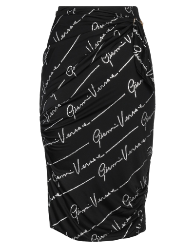 Shop Versace Woman Midi Skirt Black Size 8 Viscose