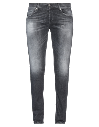 Shop Dondup Man Jeans Steel Grey Size 30 Organic Cotton, Recycled Elastane