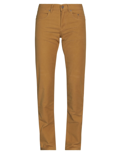 Shop Siviglia Man Pants Ocher Size 31 Cotton, Elastane In Yellow