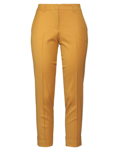 Shop Ql2  Quelledue Ql2 Quelledue Woman Pants Ocher Size 8 Virgin Wool, Lycra In Yellow