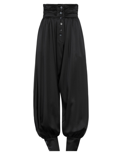 Shop Rochas Woman Pants Black Size 8 Silk