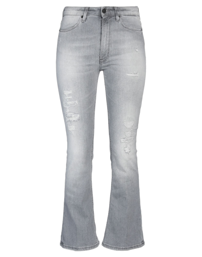 Shop Dondup Woman Jeans Grey Size 26 Organic Cotton, Recycled Elastane