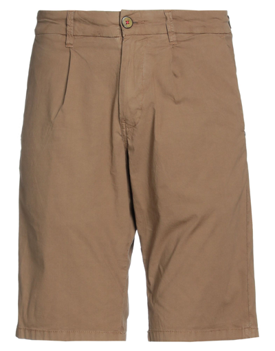 Shop Impure Man Shorts & Bermuda Shorts Khaki Size 32 Cotton, Elastane In Beige