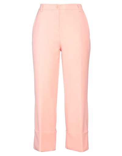 Shop Dodici22 Woman Cropped Pants Salmon Pink Size 8 Polyester, Elastane