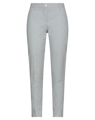 Shop Brian Dales Woman Pants Grey Size 10 Cotton, Elastane