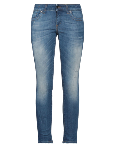 Shop Dirk Bikkembergs Woman Jeans Blue Size 27 Cotton, Polyester, Elastane