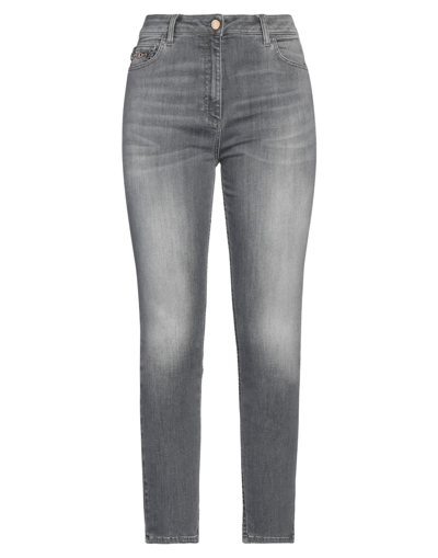 Shop Elisabetta Franchi Woman Jeans Grey Size 31 Cotton, Polyester, Lyocell
