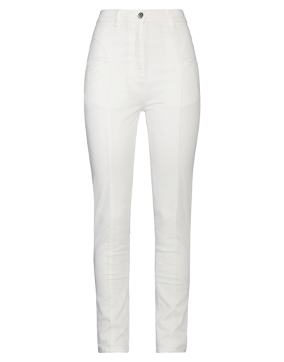 Shop Ndegree21 Woman Pants White Size 31 Cotton, Elastane