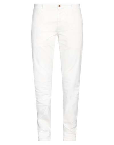 Shop Siviglia Man Pants White Size 40 Cotton, Elastane