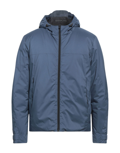 Shop Esemplare Man Jacket Slate Blue Size L Polyester
