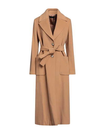 Shop Caractere Caractère Woman Coat Camel Size 6 Wool, Polyamide, Cashmere In Beige