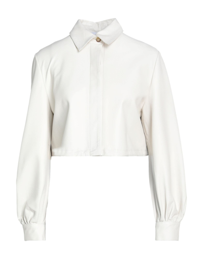 Shop Bully Woman Jacket Ivory Size 8 Lambskin In White
