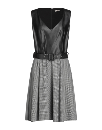 Shop Fracomina Woman Mini Dress Black Size Xl Polyester, Polyamide, Elastane, Viscose, Polyurethane