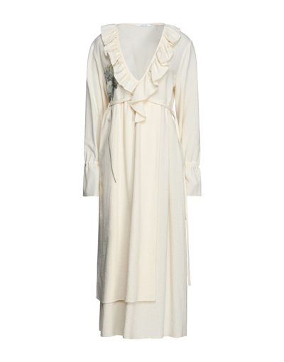 Shop Aglini Woman Maxi Dress Ivory Size 6 Wool, Polyamide In White