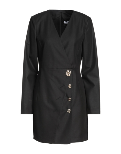 Shop Space Simona Corsellini Simona Corsellini Woman Mini Dress Black Size 8 Polyester, Viscose, Elastane