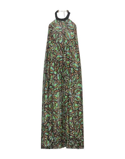 Shop Dimora Woman Long Dress Green Size 8 Cotton, Polyester