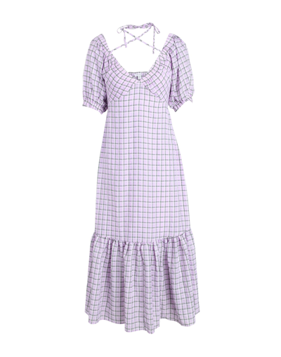 Shop Topshop Woman Midi Dress Lilac Size 10 Polyester, Viscose In Purple