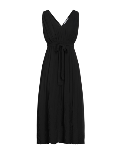 Shop Kaos Woman Midi Dress Black Size 4 Polyester