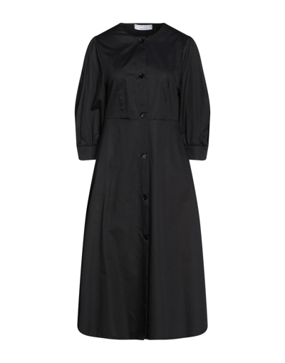 Shop Kaos Woman Midi Dress Black Size 8 Cotton