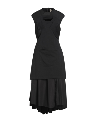Shop Aganovich Woman Midi Dress Black Size M Cotton