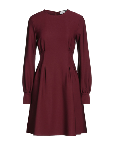 Shop Skills & Genes Woman Mini Dress Burgundy Size 6 Polyester, Elastane In Red