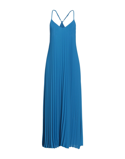 Shop Kaos Woman Maxi Dress Azure Size 8 Polyester In Blue