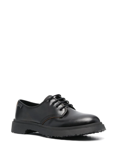 Shop Camper 40mm Chunky Leather Derby Shoes In Schwarz