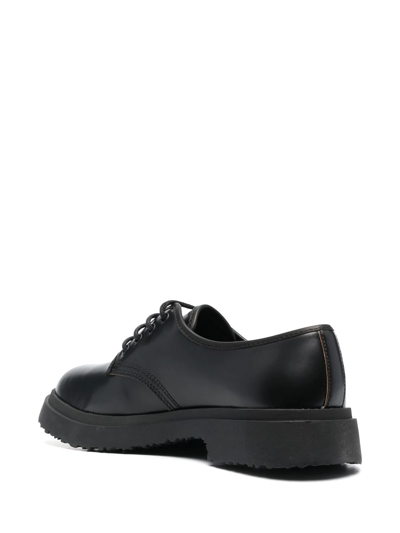 Shop Camper 40mm Chunky Leather Derby Shoes In Schwarz