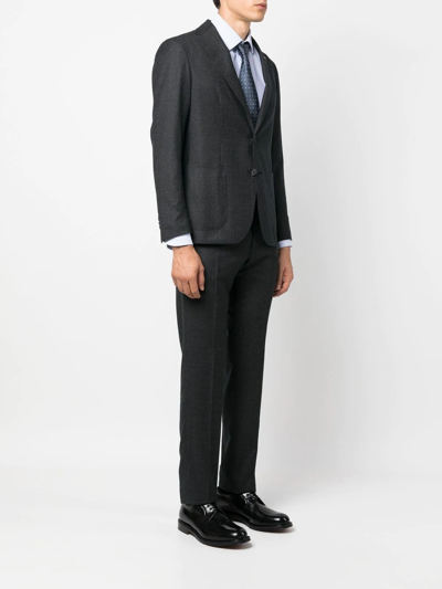 Shop Tagliatore Single-breasted Tailored Suit In Grau