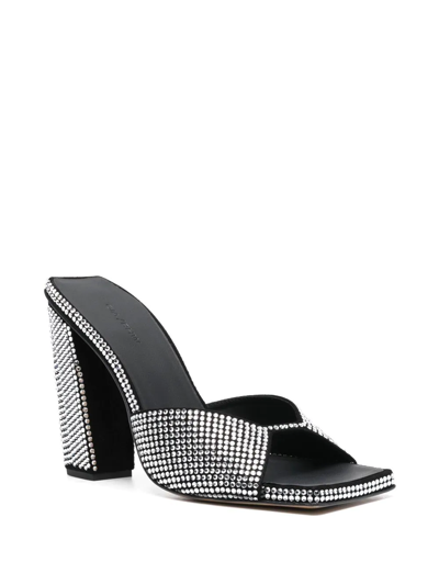 Gia Borghini 115mm Crystal-embellished Block Heels In Silver